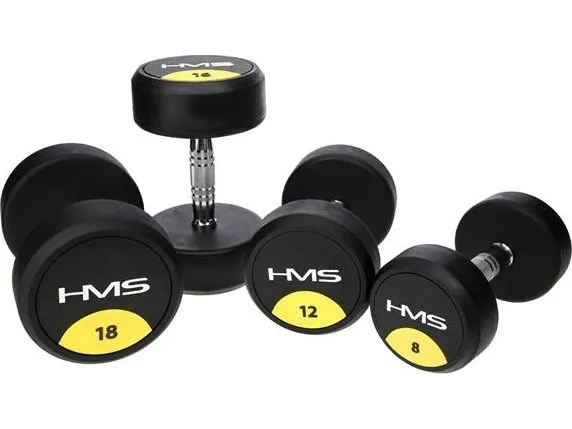 HMS Rubber dumbbells HG PRO 37.5kg (17-66-166)