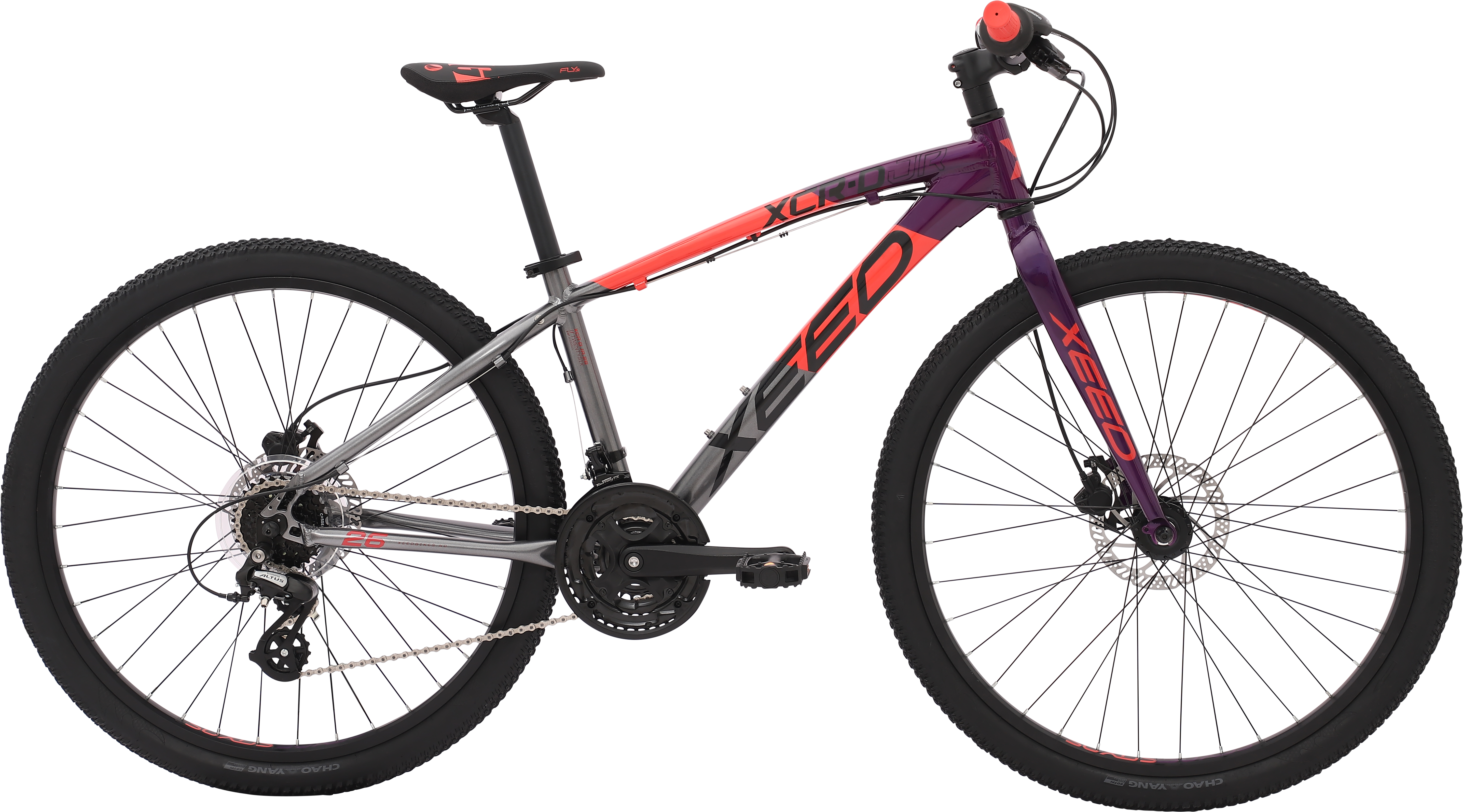 XC R JR 26 Disc Glossy Dark Gray Metallic Coral