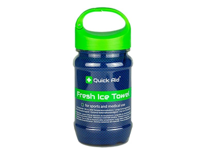Quick Aid Fresh Ice Towel 34 x 80 cm blau Kühltuch für Sport, Reisen, Strand oder Camping