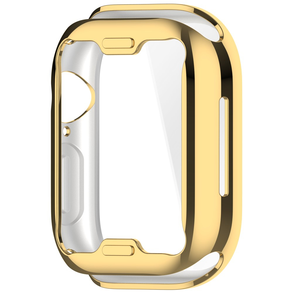 Apple Watch (46 mm) Galvanisierte Gummi Bumper Hülle mit Displayschutz - Gold