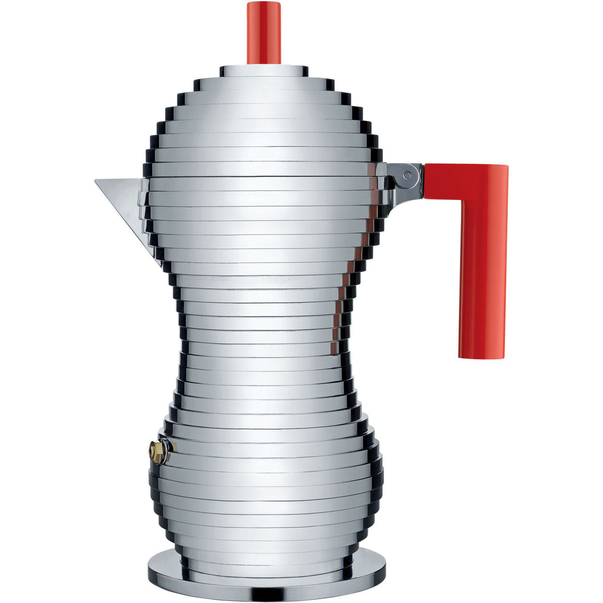 Mokabrygger Aluminium/Rød Large 30 cl