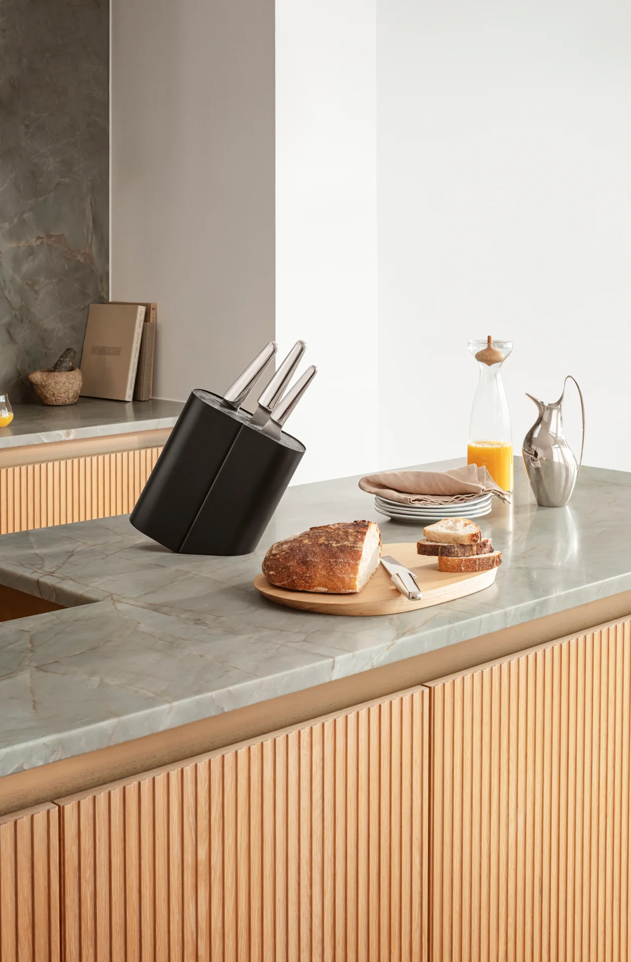 Georg Jensen  Alfredo knivblok - sort