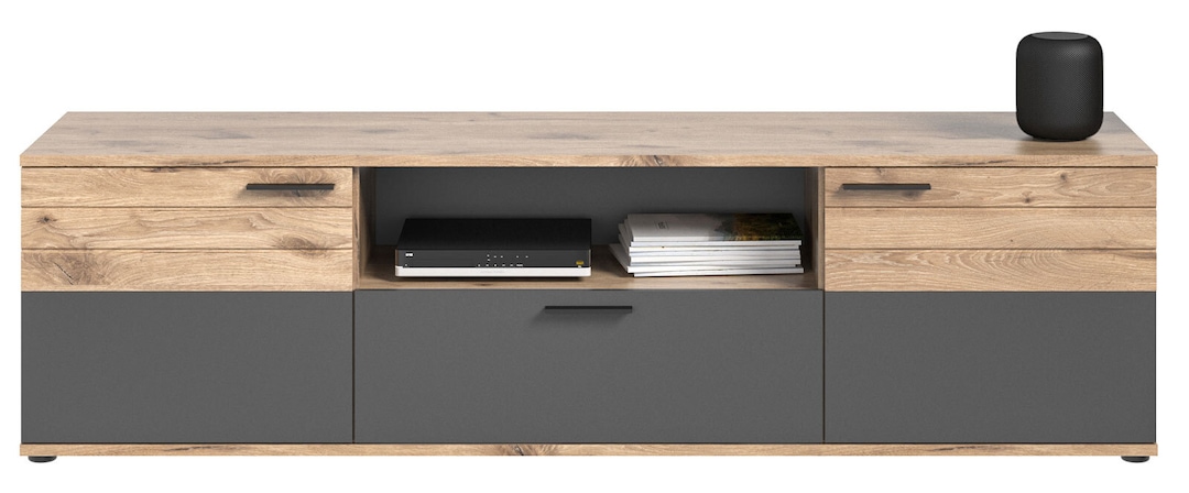 Lowboard MASON 194 x 53 cm braun/ grau
