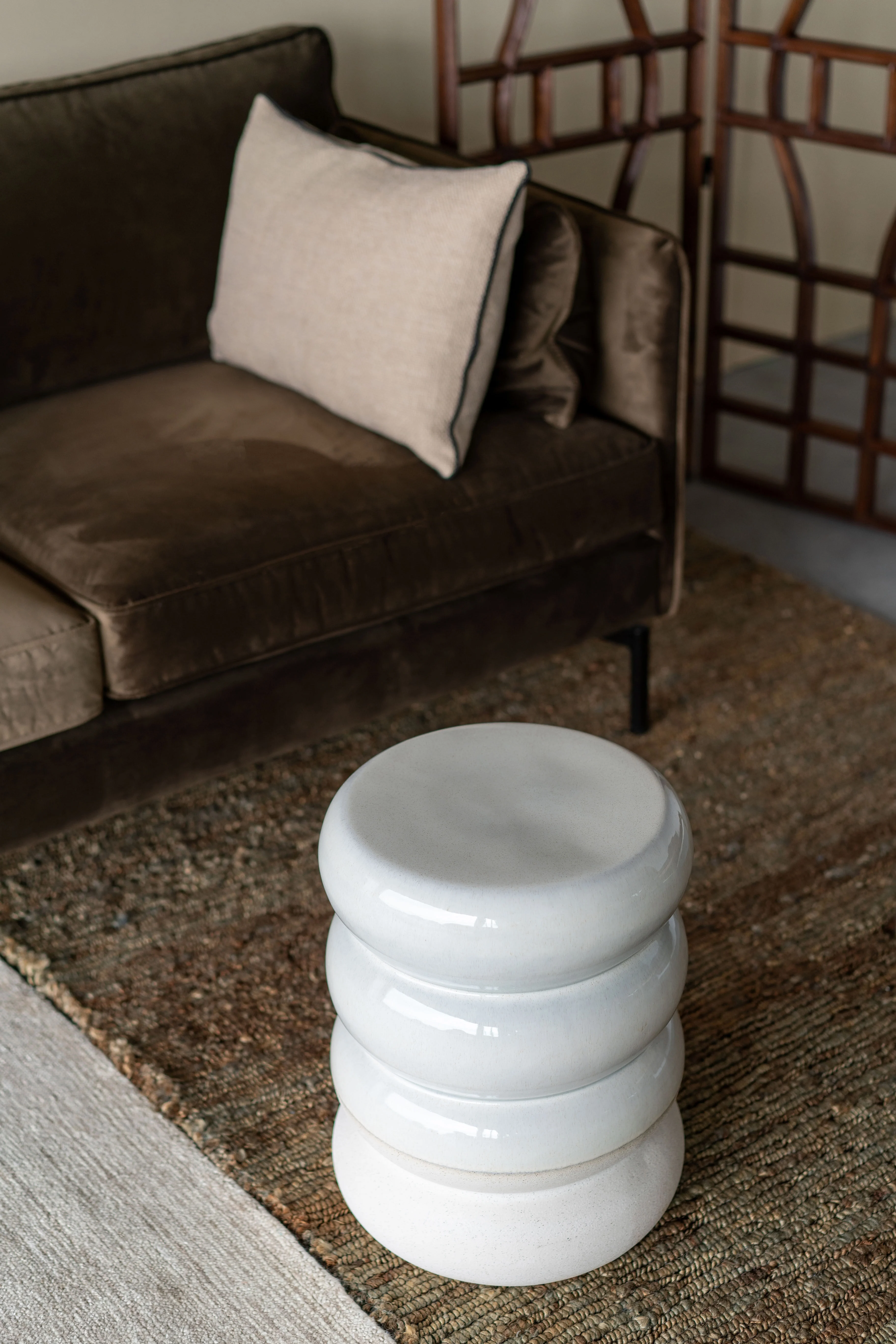 CHUBBY - Tabouret céramique | Blanc