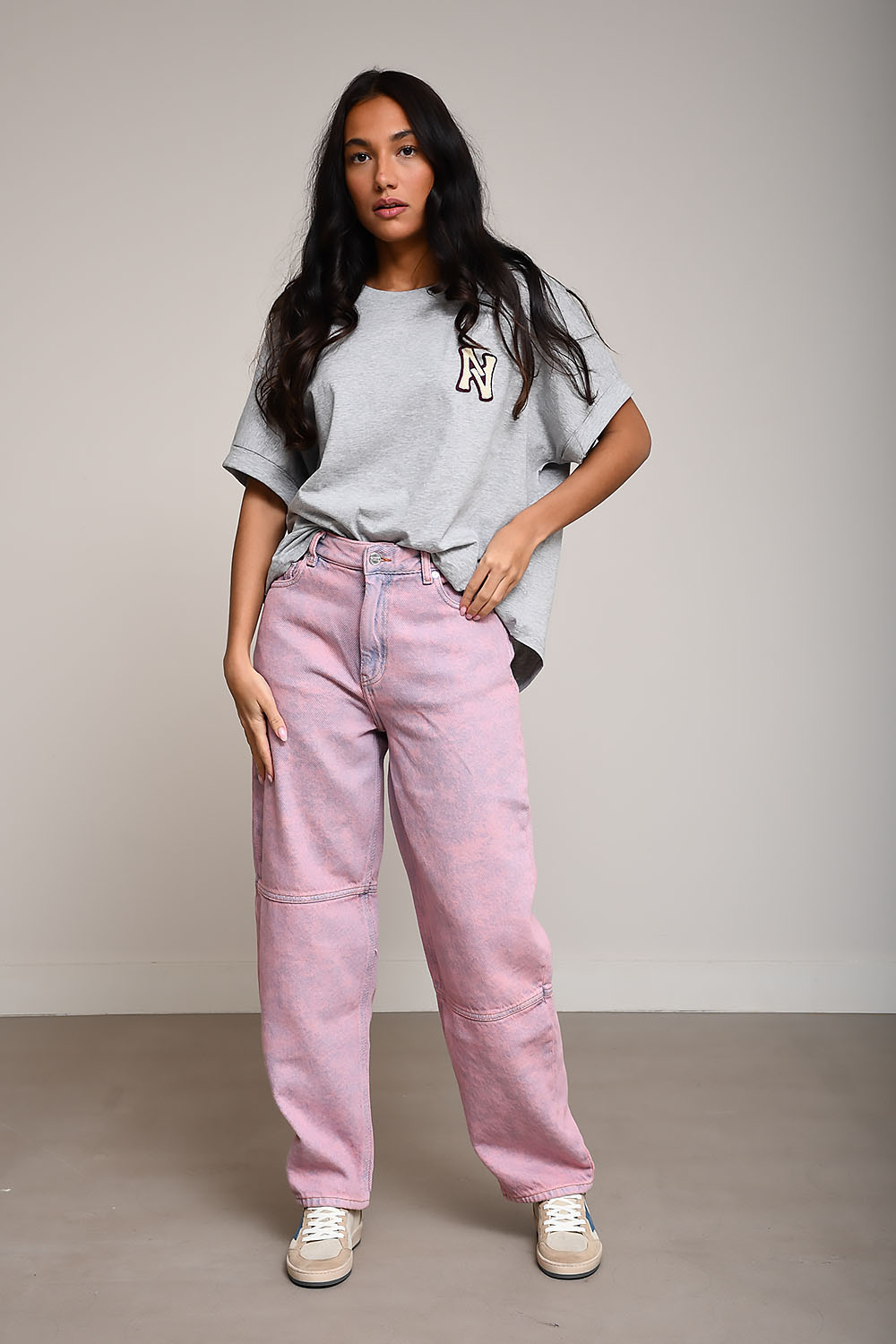 Overdyed heavy denim jeans