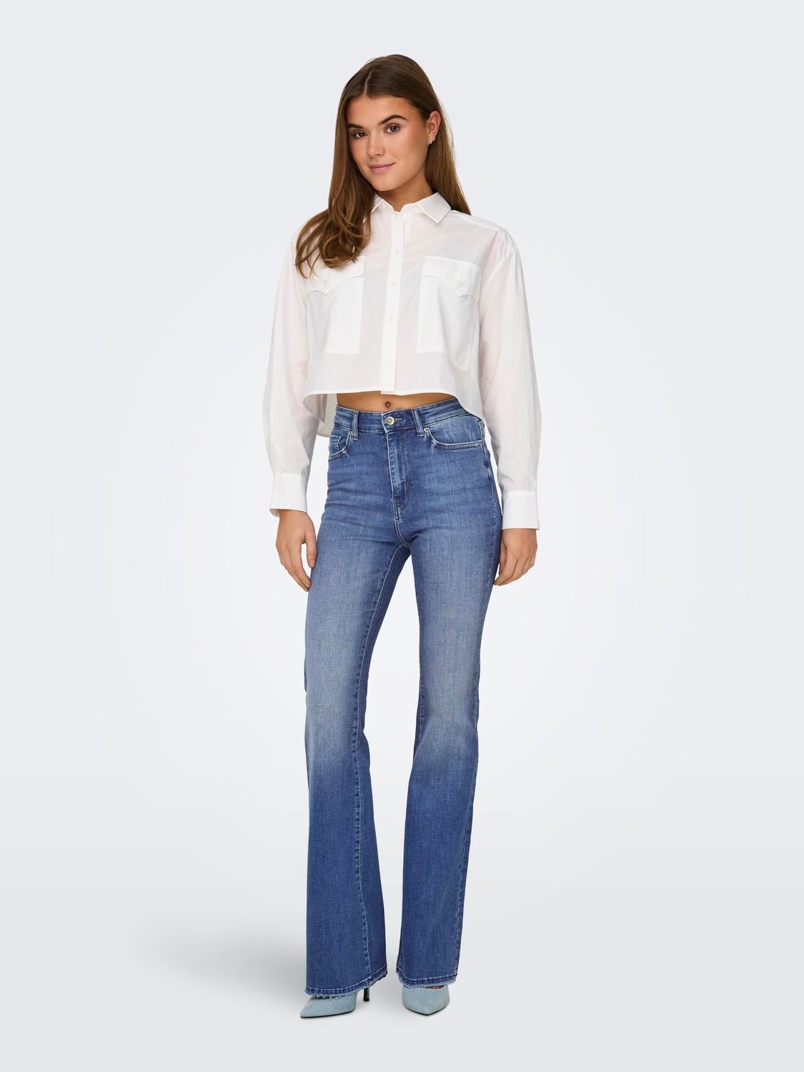 ONLDAWN Hohe Taille Ausgestellt Jeans Medium Blue Denim