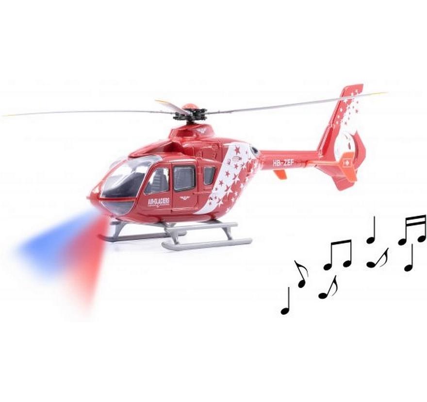 Toy EC-135 Air-Glaciers Helikopter 1:72Detailgetreuer Helikopter mit Licht- und Soundfunktionen