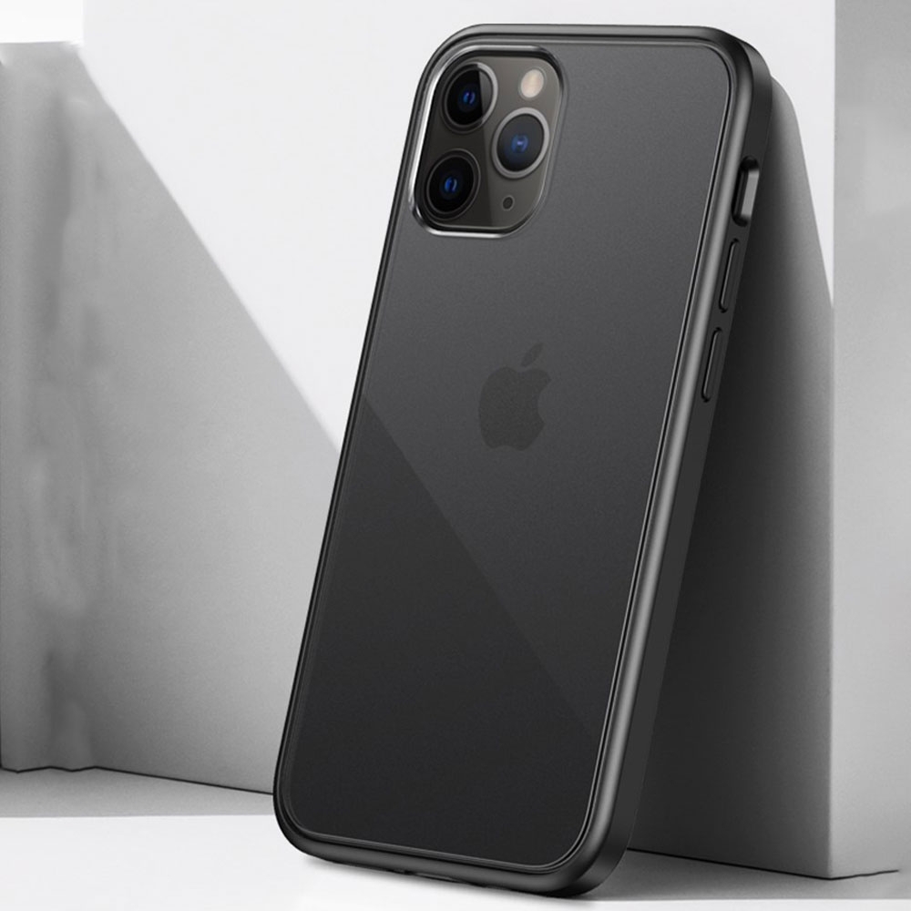iPhone 12 / iPhone 12 Pro Hybrid TPU Bumper Case Schutz Hülle - Rot / Schwarz