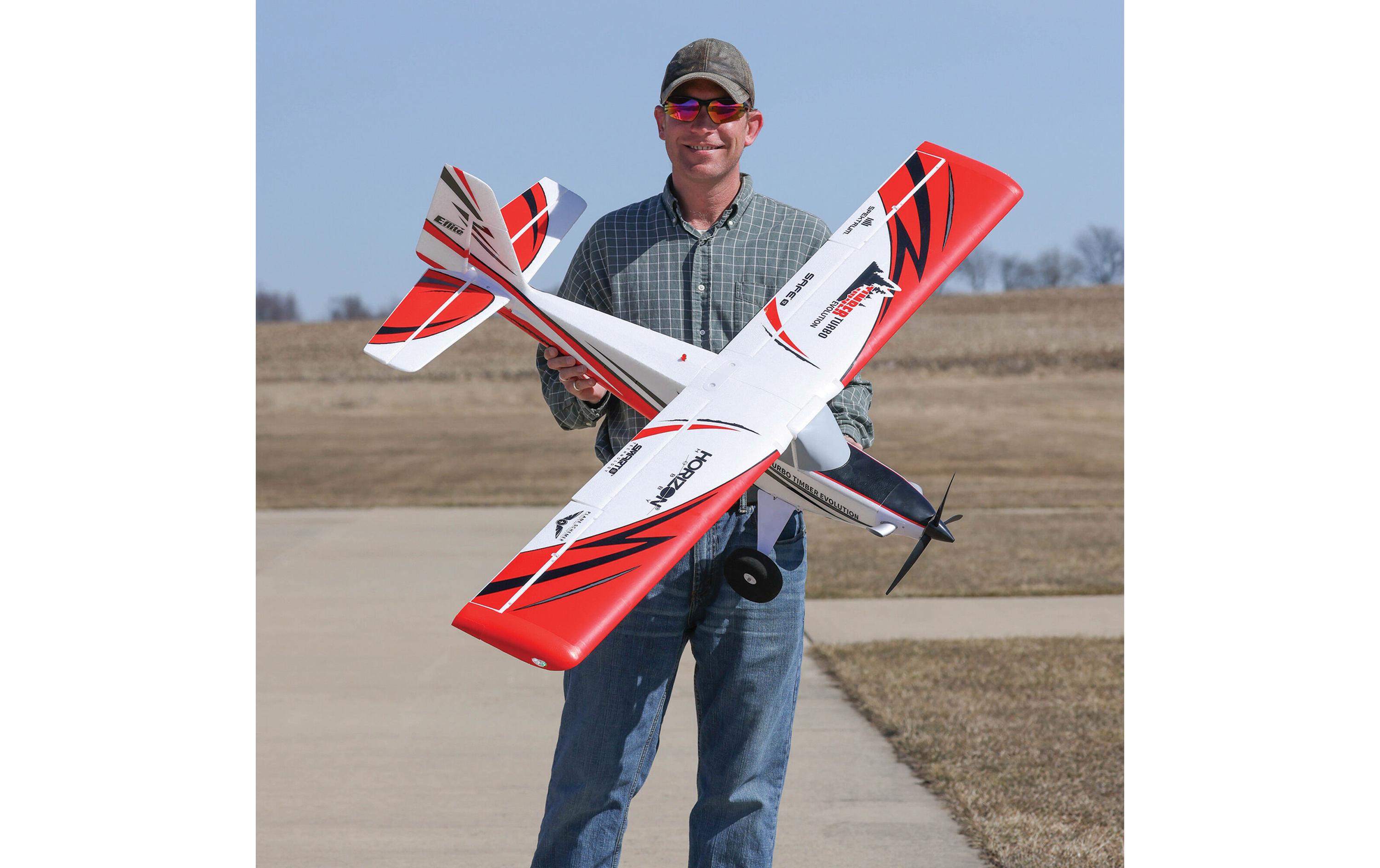 Motorflugzeug Turbo Timber Evo 1555 mm, PNP<br>Kompaktes STOL-Flugmodell mit funktioneller und werkseitig eingebauter LED-Lande-, Navigations- und Stroboskopbeleuchtung