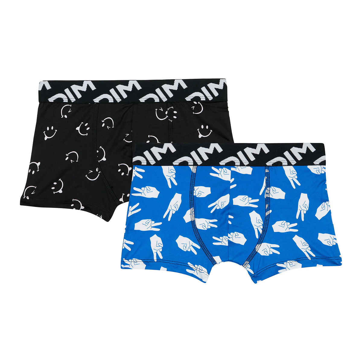 DIM<br>Conjunto de 2 cuecas boxer estampadas em microfibra