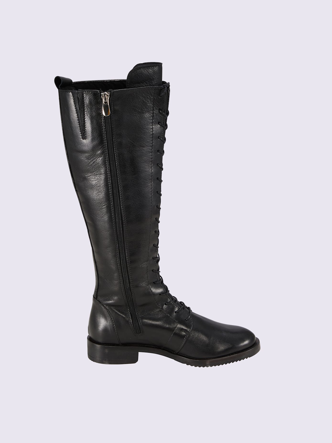 Bottes à lacets cuir nappa de vache