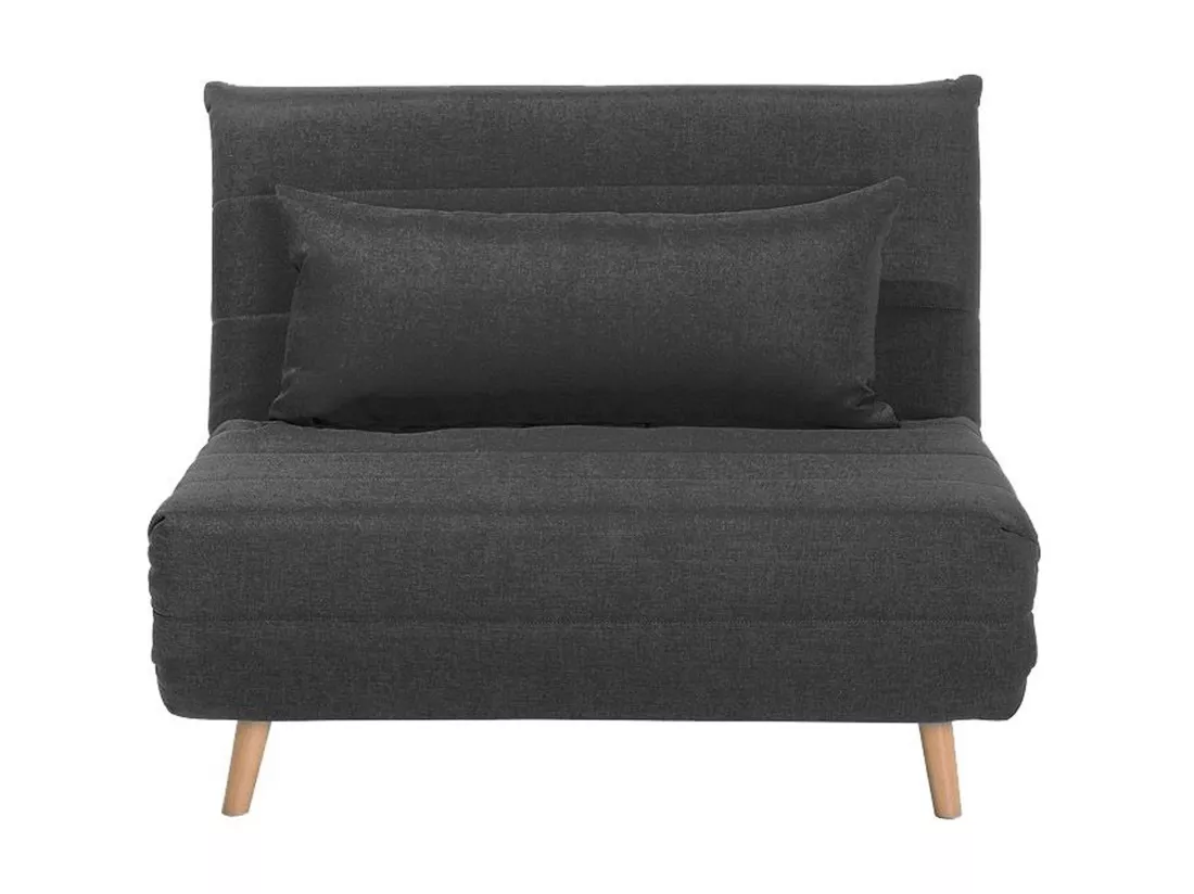 Banquette convertible 1 place en tissu gris foncé SETTEN