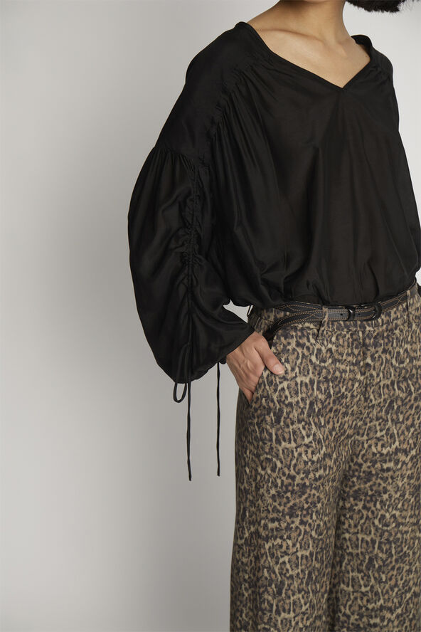 MUNTHE TOMALLY Silk Blend Blouse Black