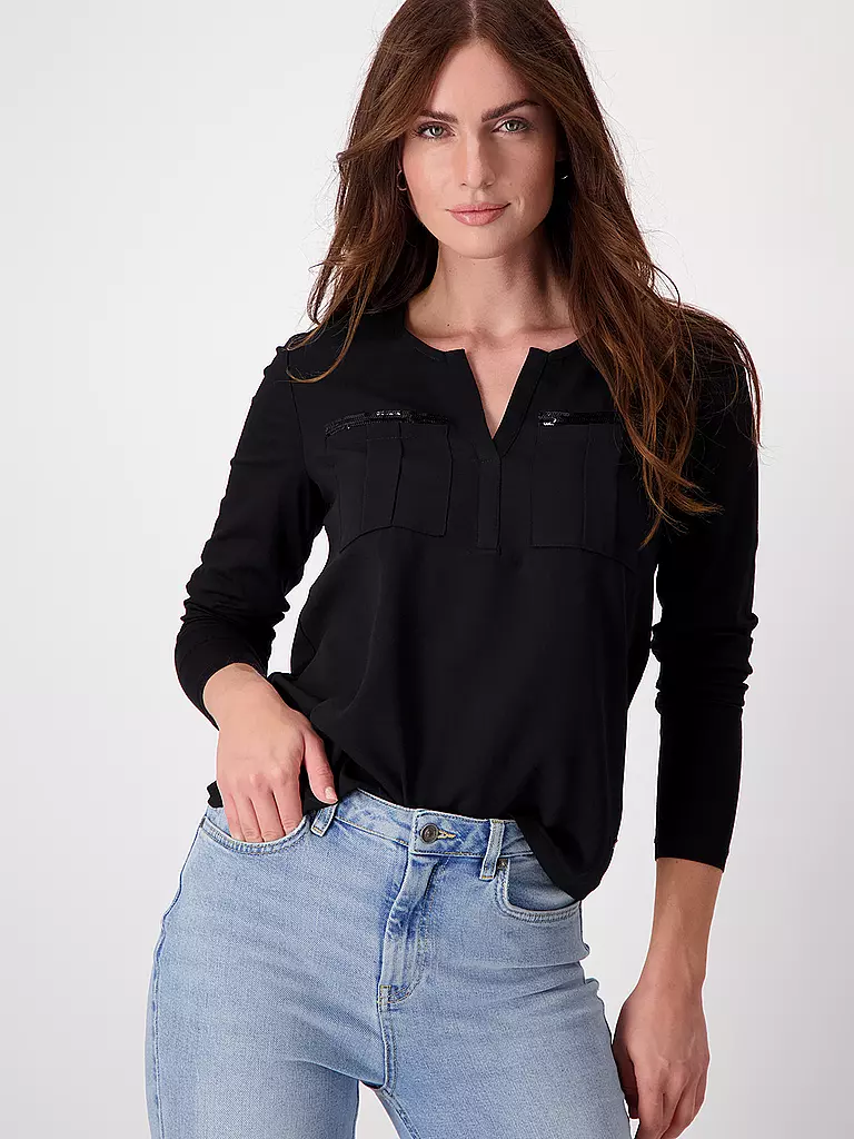 MONARI Blusenshirt schwarz