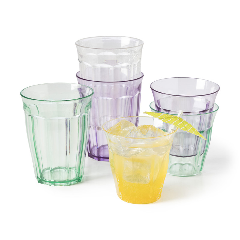 Beker met facetten - helder - 450 ml