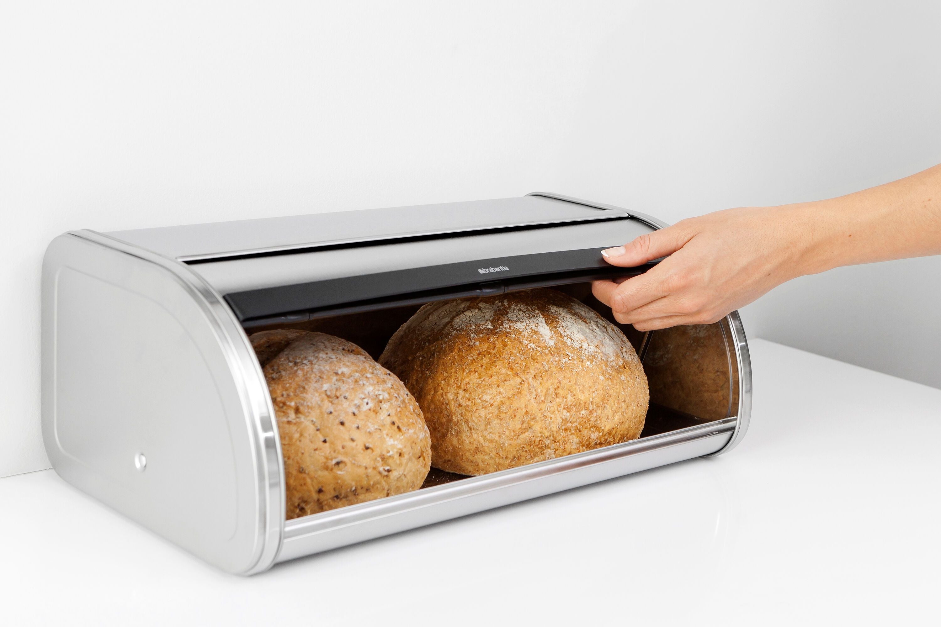 brabantia ROLL TOP Rollbrotkasten - Silbermatt / B: 44.5 cm x H: 17.3 cm