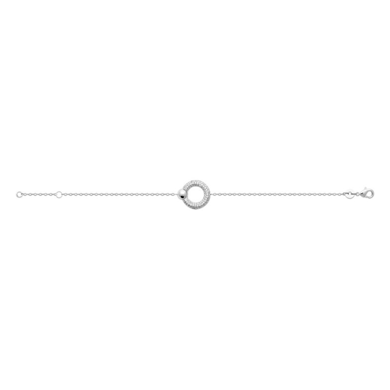 Bracelet Femme - Argent 925 - Oxyde de zirconium - Longueur : 18 cm