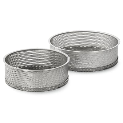 Käsekuchenform Edelstahl perforiert, 20 cm