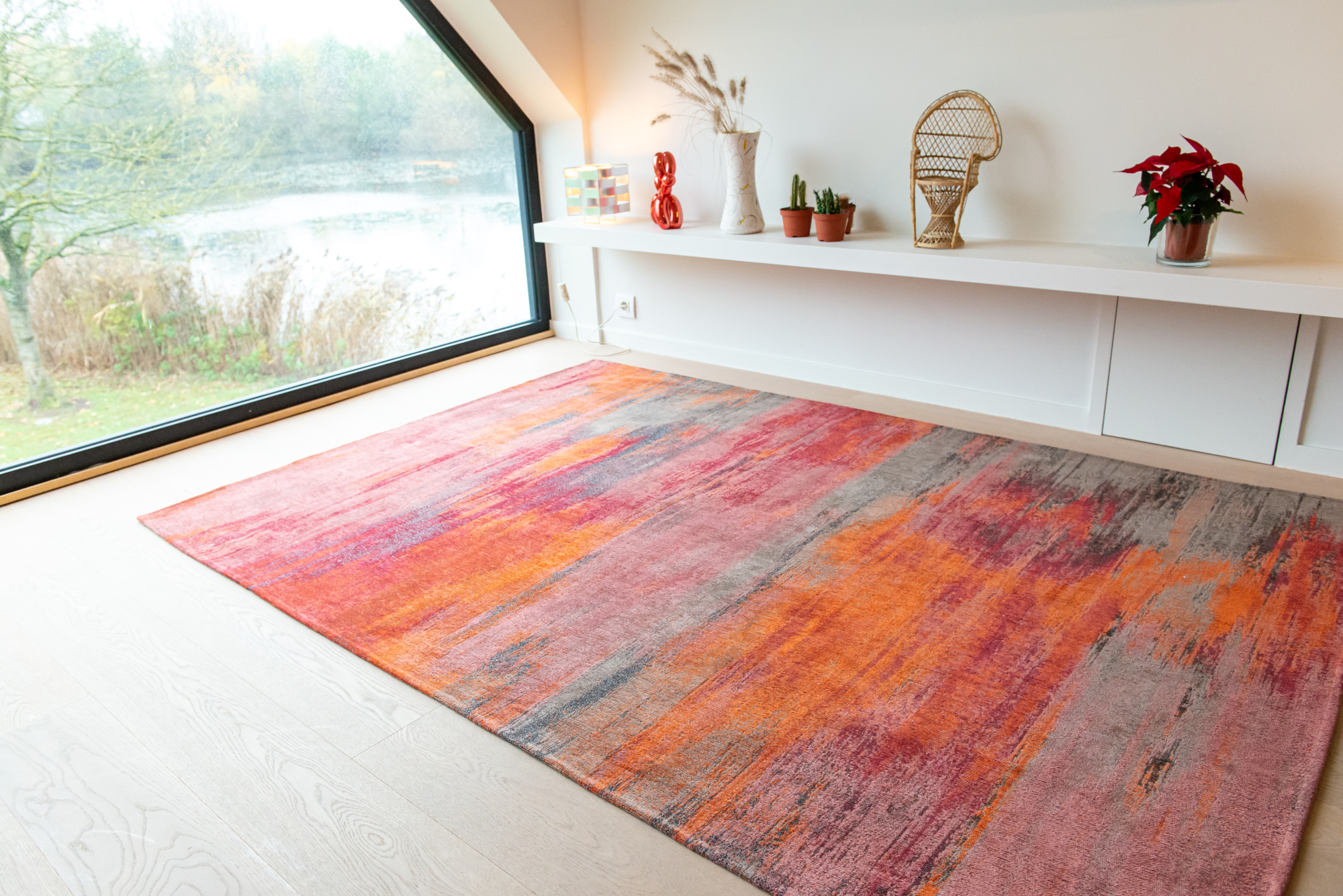 Ecorugs vloerkleed Monetti rood 140x200 cm