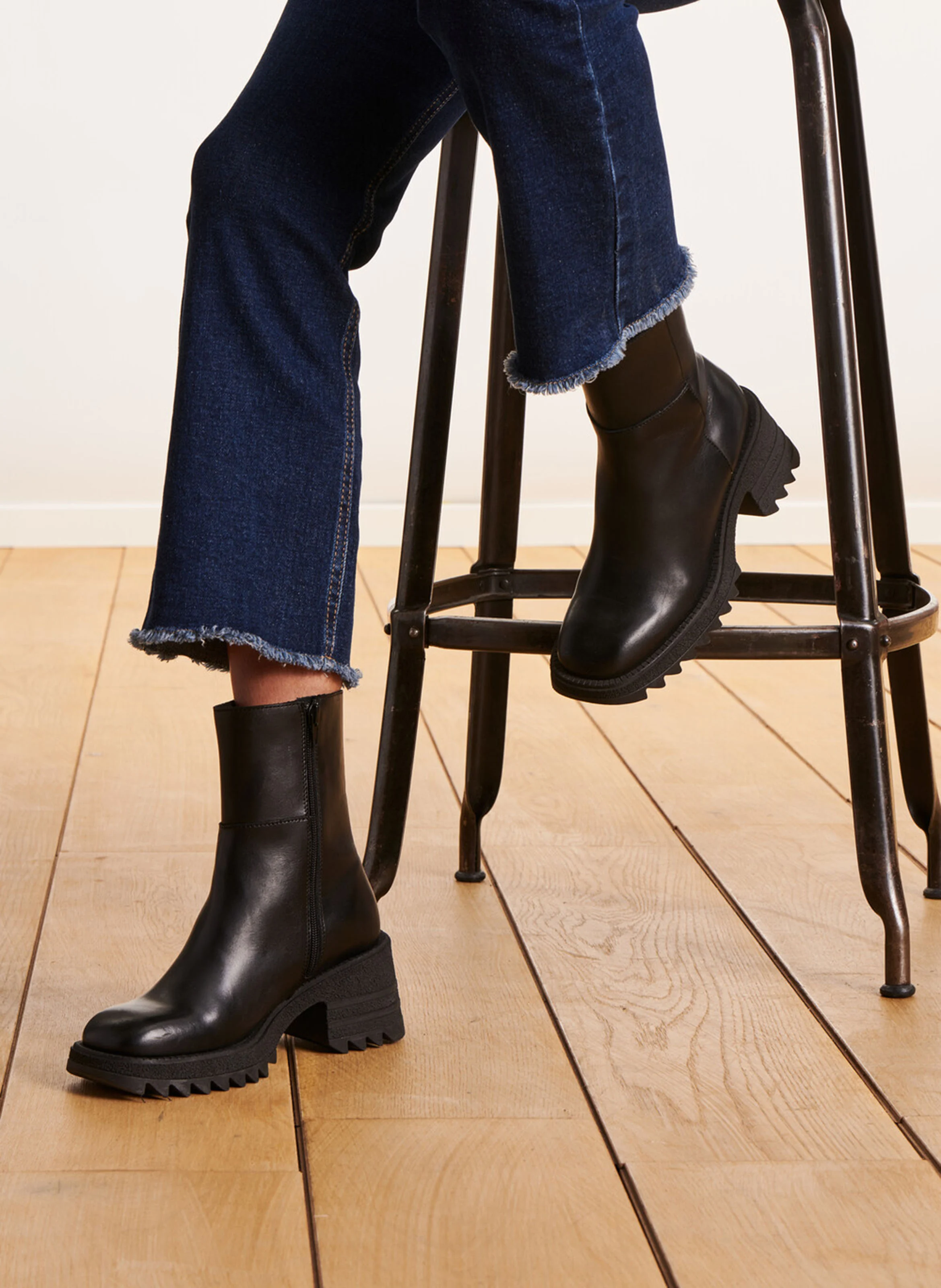 Boots en cuir | Noir