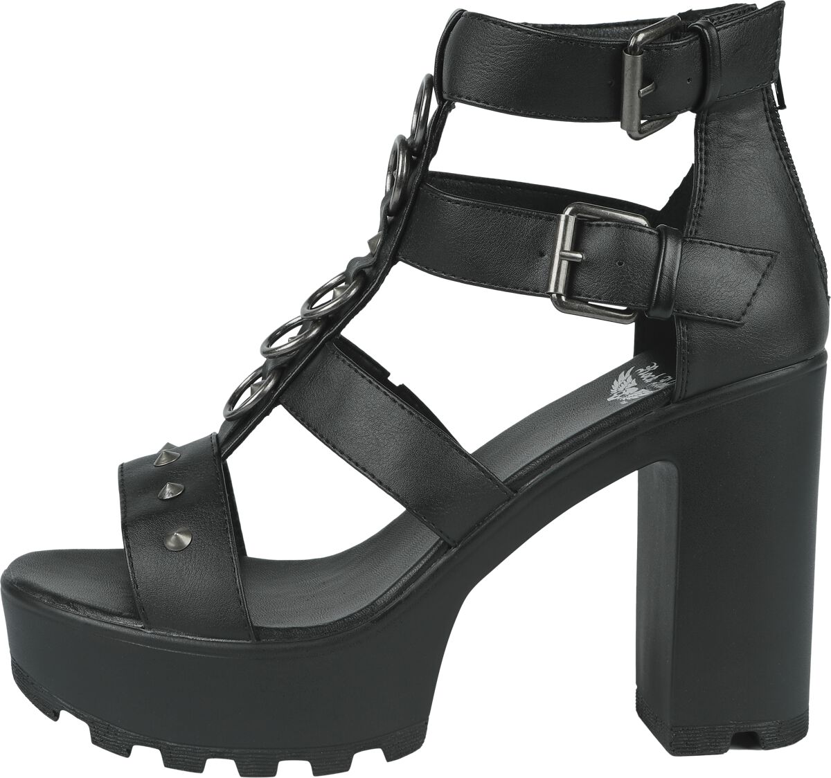 High Heels With Rivets And Rings | Rock Rebel by EMP Talons hauts