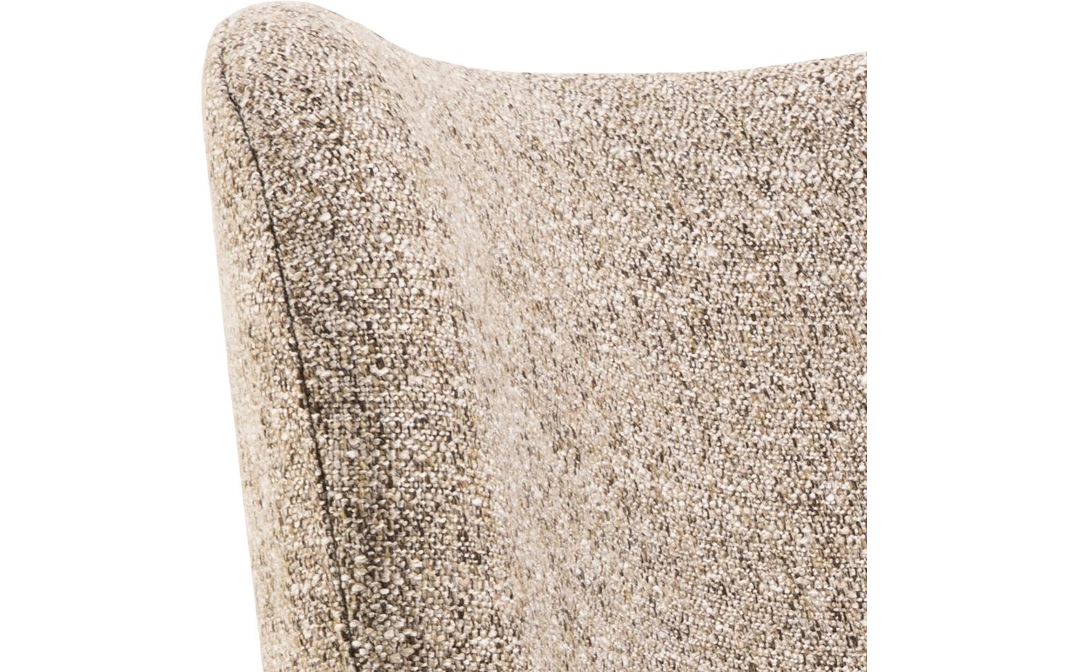 Sessel Elmont Eiche/Stahl, Beige<br>Eleganter Loungesessel mit weichen Rundungen