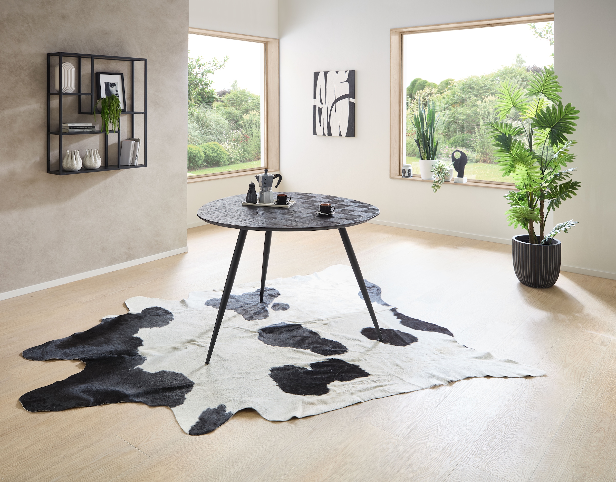 Stolkom Esstisch »Joe« Massivholz Teak recycelt, Tisch mit Mosaik Muster
