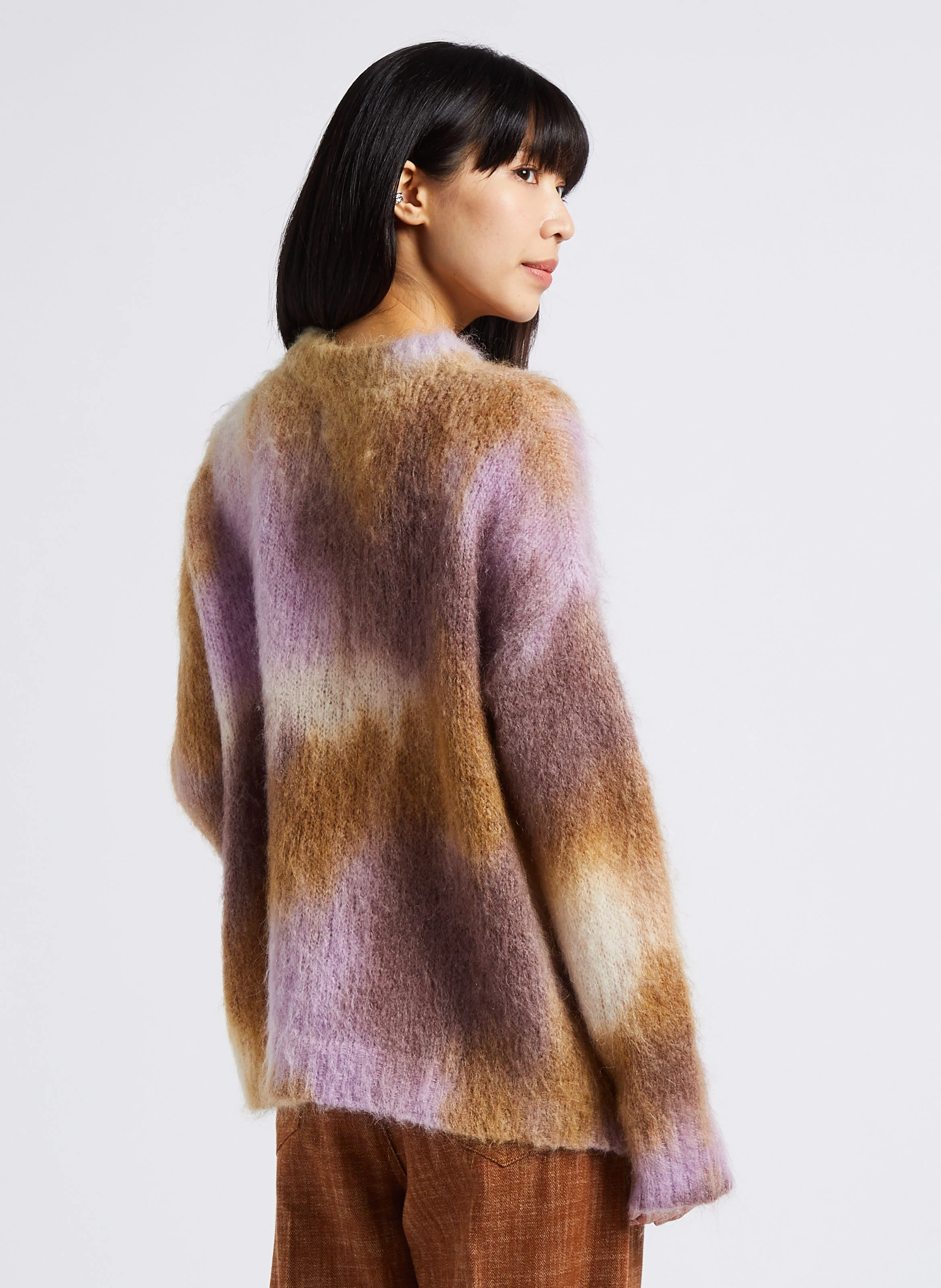 MOGANO - Pull ample à col rond | Violet