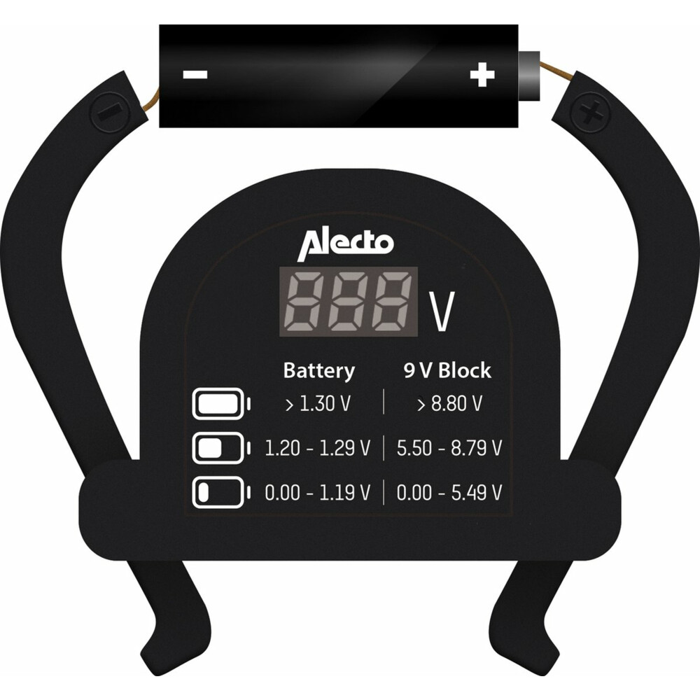 Alecto Batterijtester Compacte en Universele BTT-2 zwart