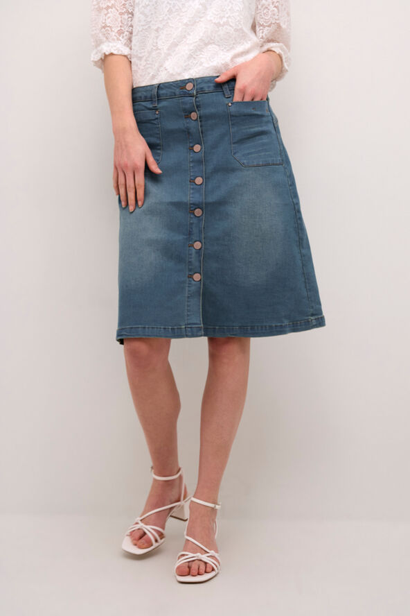 Cream CRLone Skirt Light blue denim