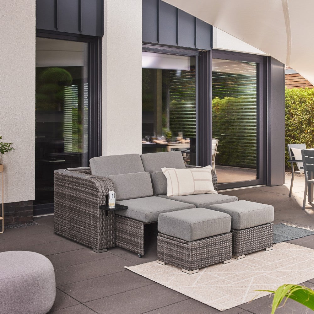 Home Deluxe - HOLBY strandstoel - 160 x 69 x 189 cm - zittingen uitschuifbaar via gasveer | Ligstoel, lounge-eiland, relaxfauteuil