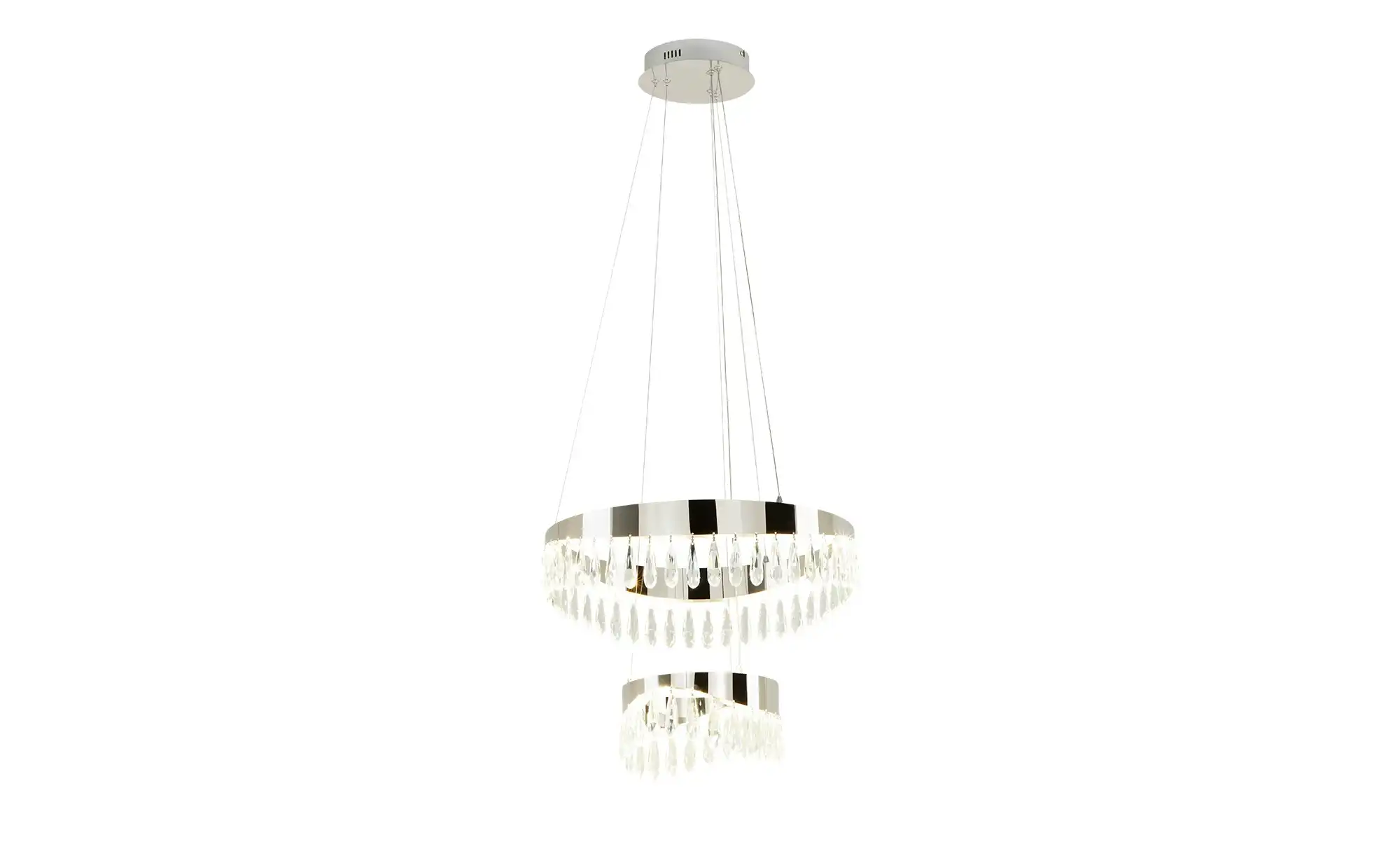 KHG LED-Kristall-Pendelleuchte, chrom