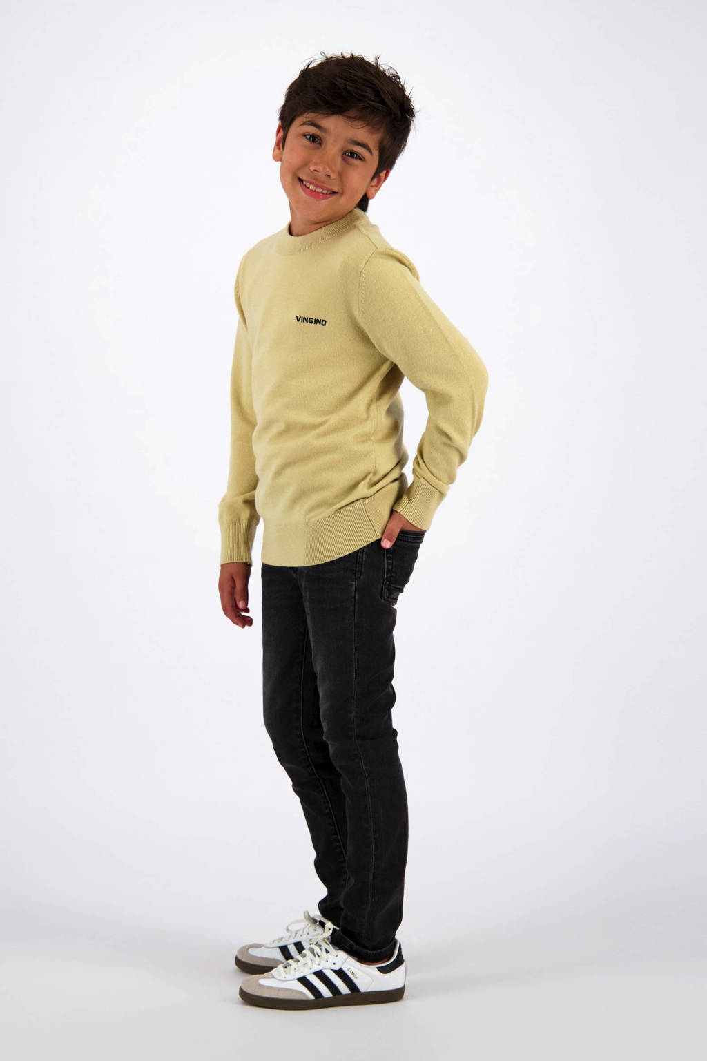 Vingino pullover beige fijn gebreid