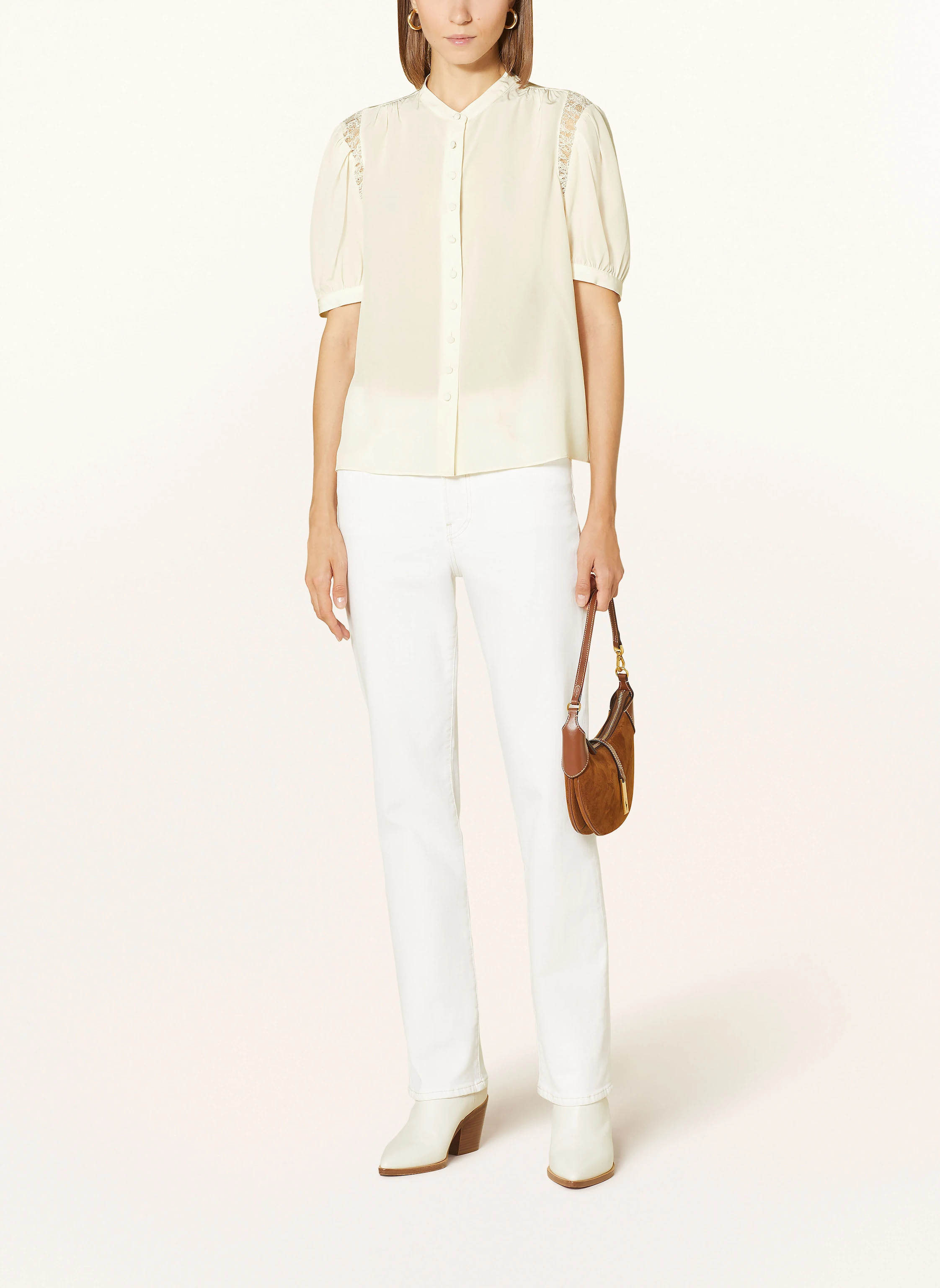 FRAME Bluse mit Spitze