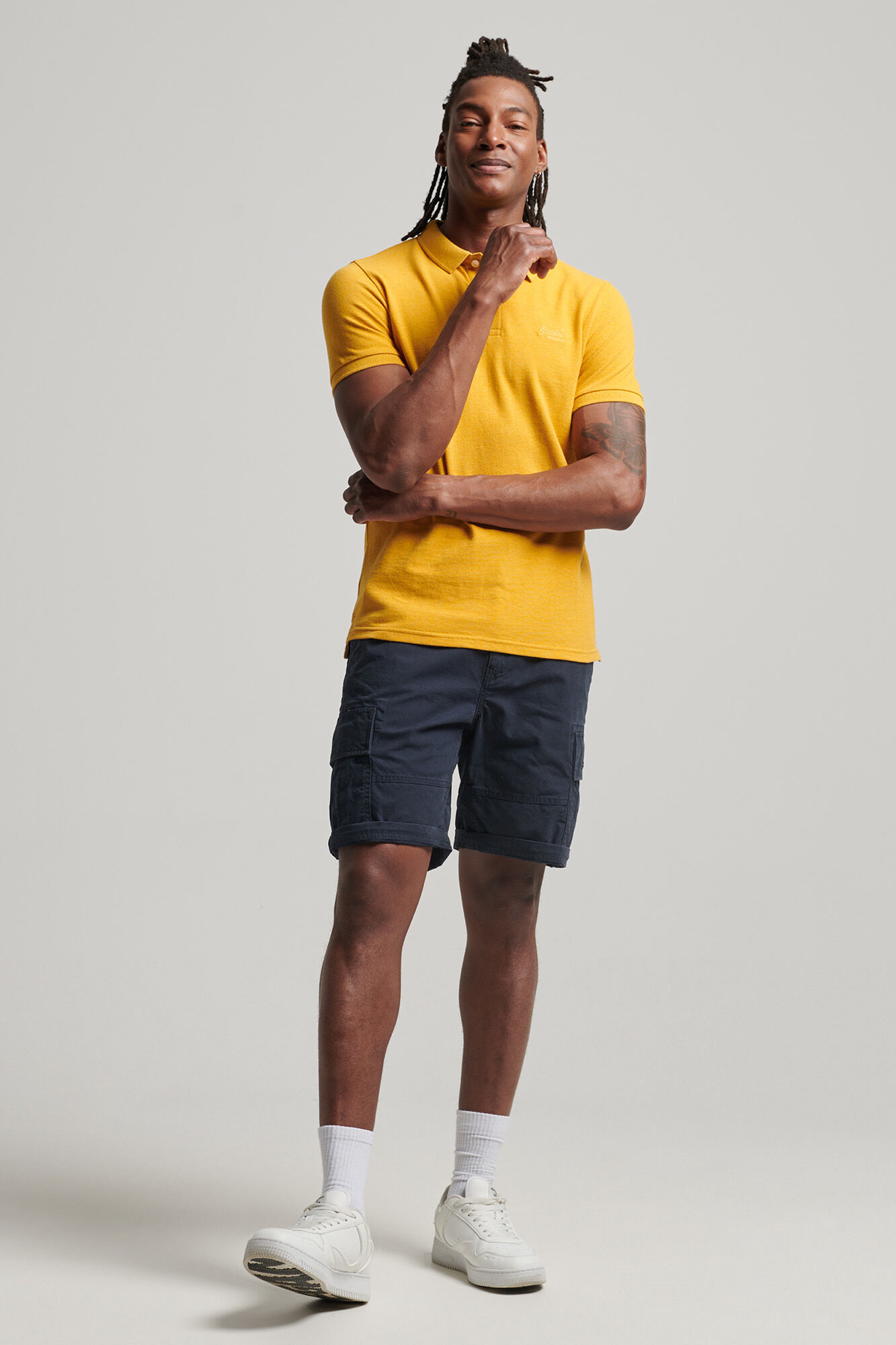 Camisa polo clássica em piqué da Superdry