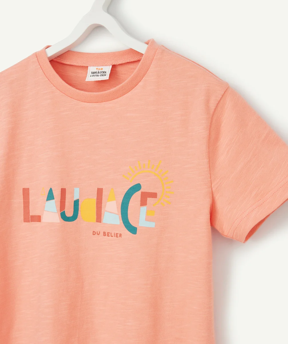 COSMIC VIBES - T-SHIRT ROSE BELIER EN COTON BIO ENFANT