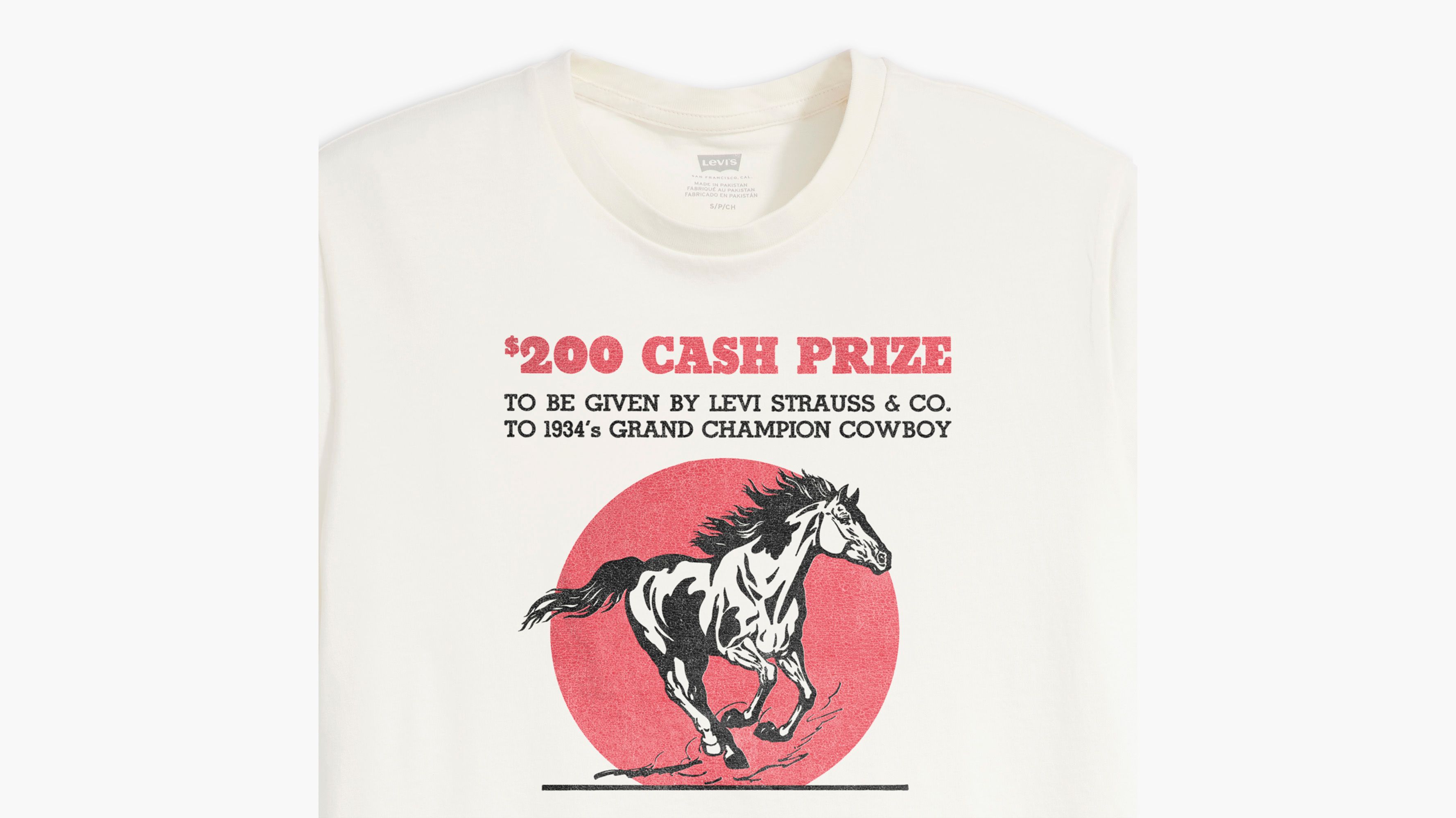 T-shirt graphique classique - Cash Prize Egret - Cream