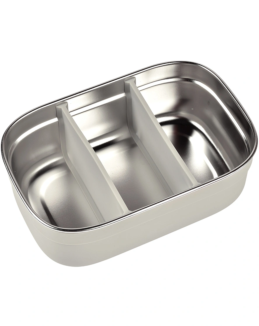 Edelstahl-Brotbox LUNCH mit Trenner in baltic blue