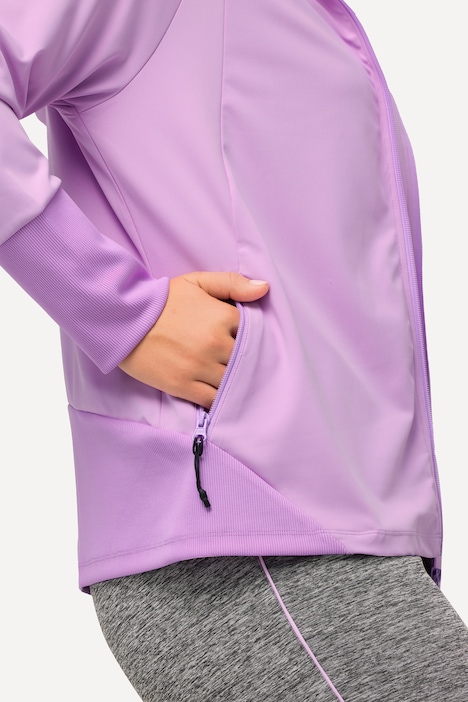 Funktions-Sweatjacke, antibakteriell, Rippbund, Langarm