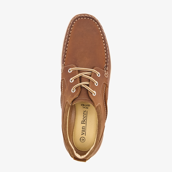 Van Beers leren heren veterschoenen bruin