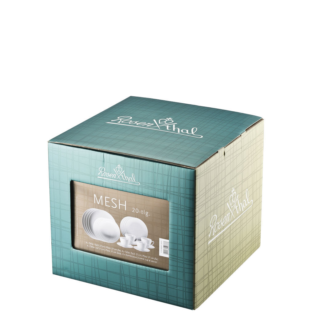 Mesh Weiss Set 20-tlg./Kombitasse