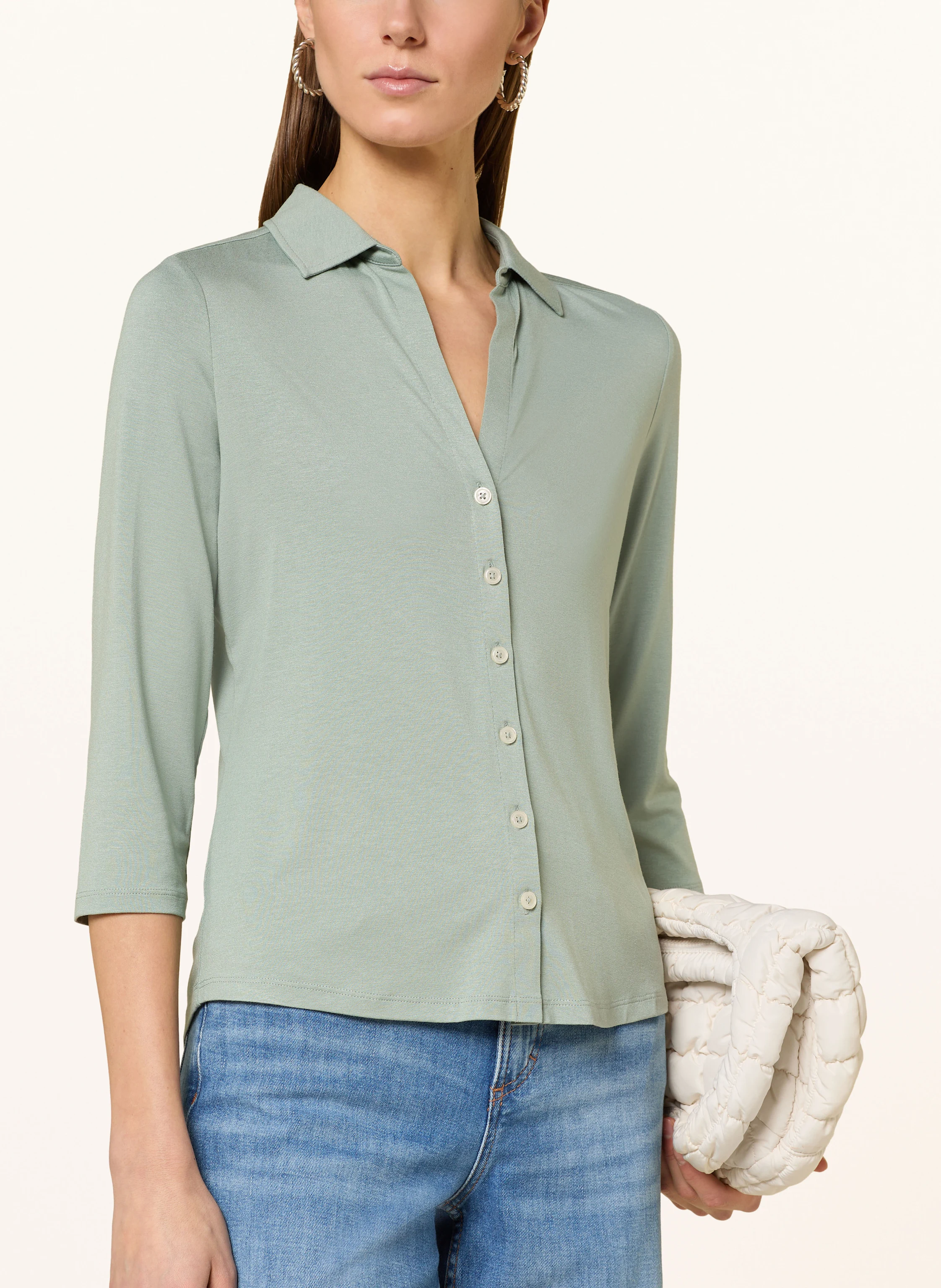 Marc O'Polo Hemdbluse aus Jersey mit 3/4-Arm