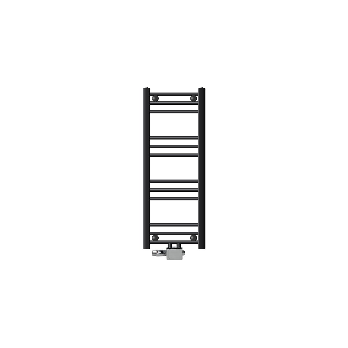 ECD Germany badkamerradiator, middenaansluiting, 300 x 800 mm, antraciet, recht, met thermostaat, aansluitset, universeel, hoek- en doorloopuitvoering - radiator, verwarming, handdoekwarmer, handdoekdroger