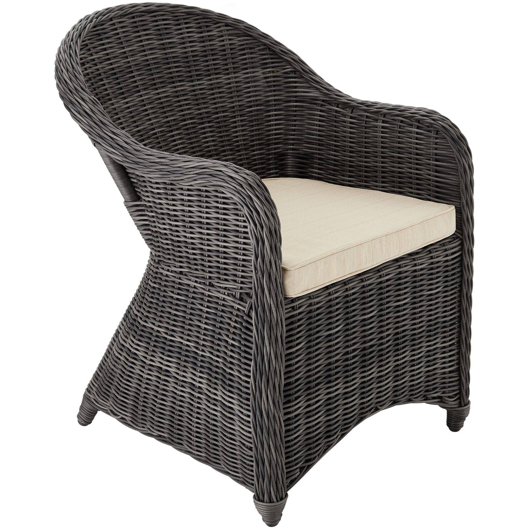 4er Set Rattansessel