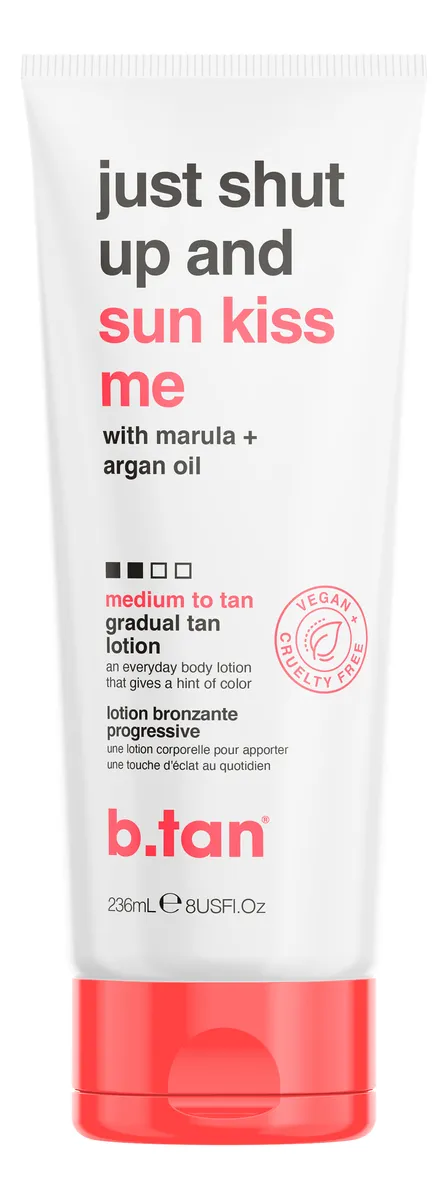 b.tan just shut up & sunkiss me medium to tan everyday lotion