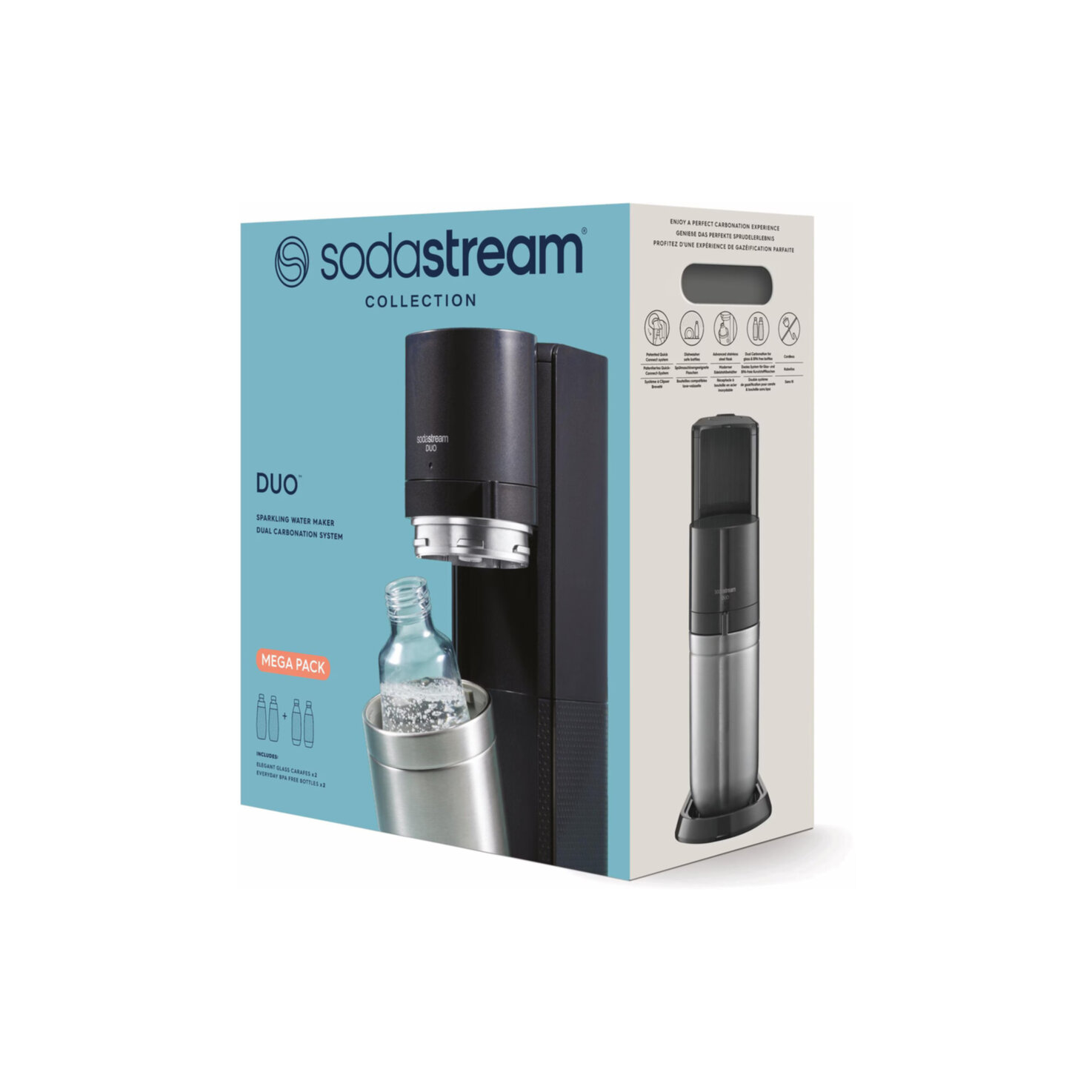 SodaStream DUO CQC Mega Pack XL schwarz