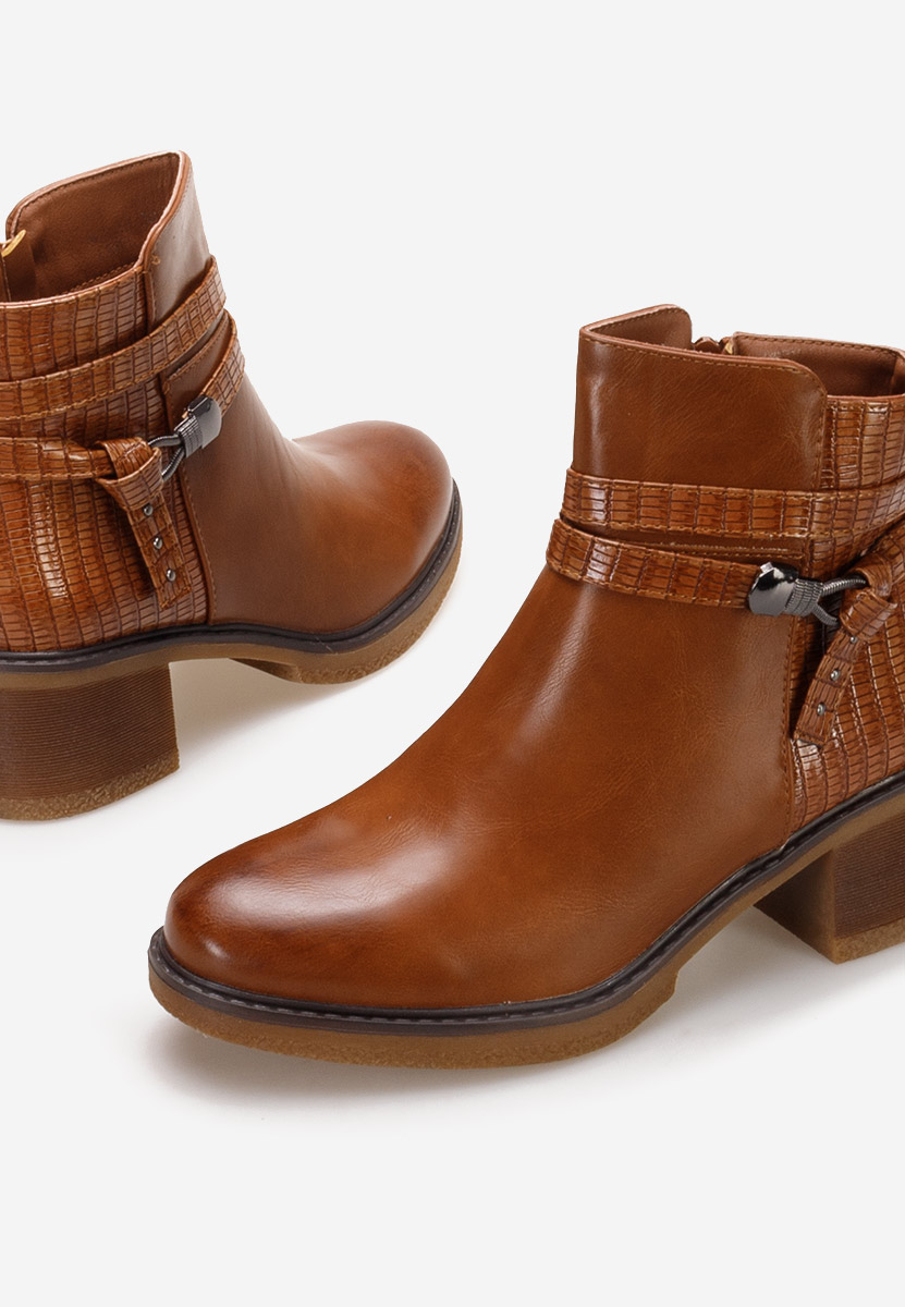 Bottines à talon chameau Savina V2