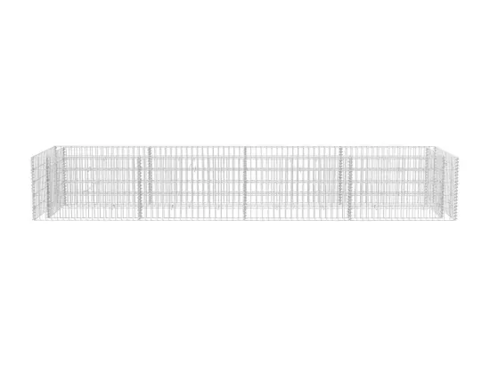 Lit surélevé à gabion Acier 360x90x50 cm