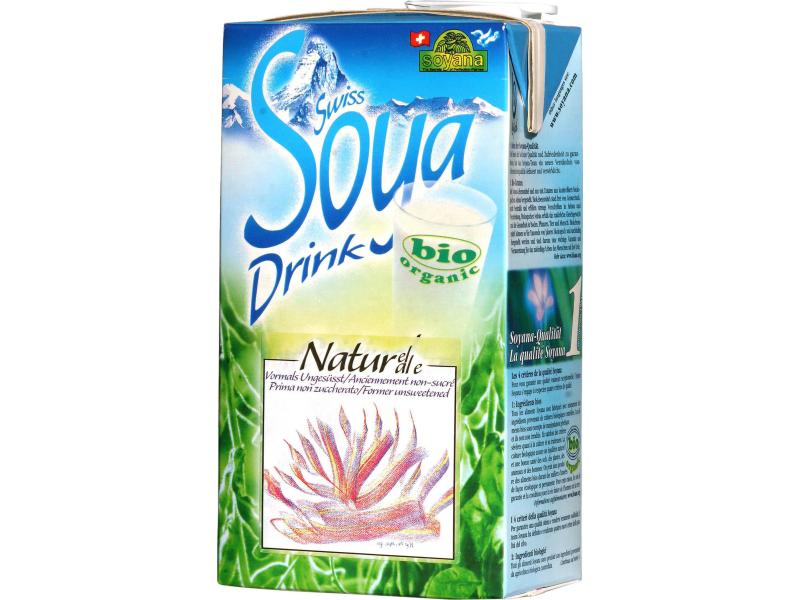 Soyana Swiss Soya Drink nature ungesüsst 1 l Erfrischendes Sojagetränk ohne Zuckerzusatz