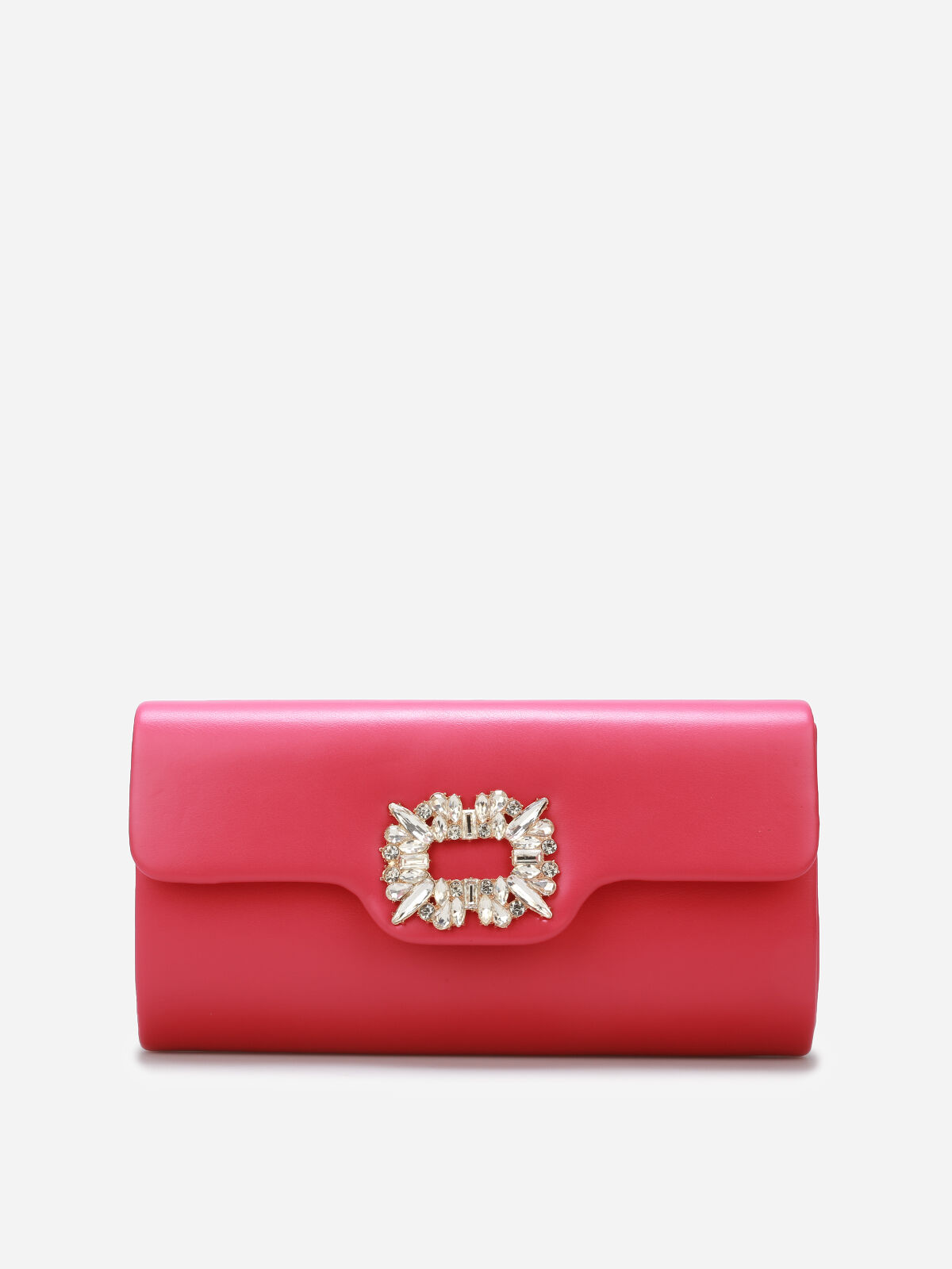 Pochette enveloppe à bijoux strass- Fuchsia